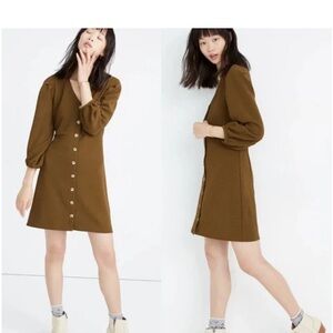 Madewell Brown Long Sleeve Dress